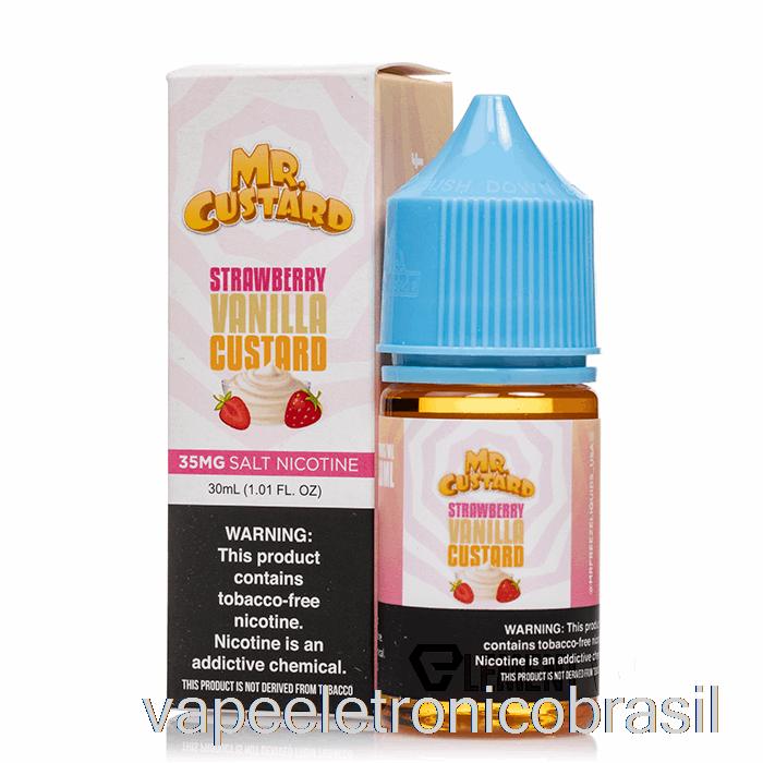 Vape Vaporesso Creme De Morango E Baunilha - Mr Creme Sais - 30ml 35mg